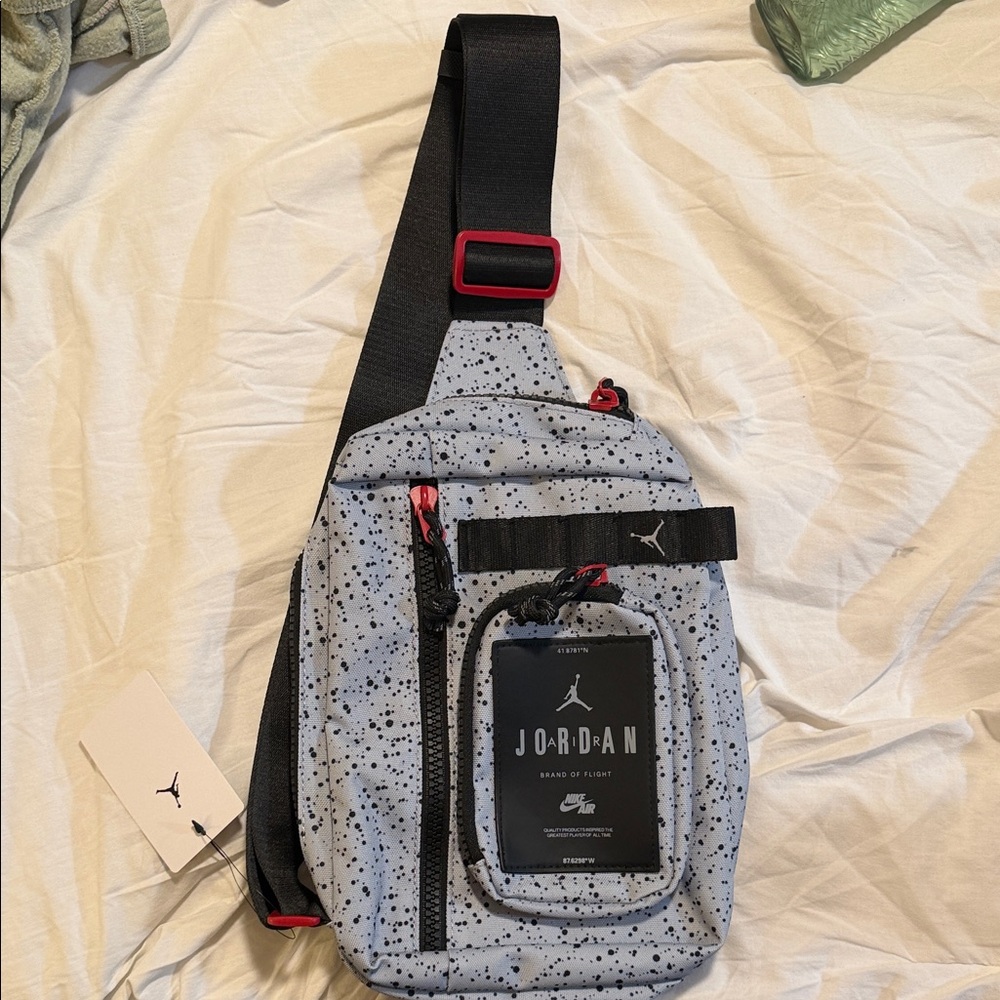 Jordan Black and Gray Speckled Belt Bag